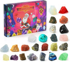 Edelstenen Adventskalender voor Kinderen – Kristallen Adventskalender met 24 Natuurlijke Edelstenen, Leerzaam Kerstcadeau – GemSpark