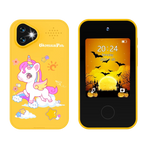 Kinder-smartphonespeelgoed met dubbele camera - 1080P HD-video & MP3-muziekspeler met spelletjes Pony Geel