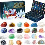 Edelstenen Adventskalender voor Kinderen – Kristallen Adventskalender met 24 Natuurlijke Edelstenen, Leerzaam Kerstcadeau – GemSpark