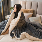 Dubbelzijdige Flanel & Fleece Plaid – Zachte Warme Deken voor Bed en Bank, 12 Kleuren, 5 Maten