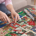 Puzzel Adventskalender 1000 Stukjes – Kerstpuzzel in 24 Dagen, Elke Dag Nieuwe Puzzelstukjes, Cadeau voor Volwassenen & Gezin