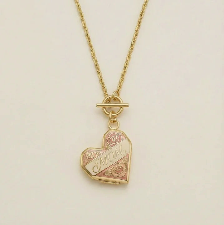 Bersh | Moederdag MAMA Ketting Cadeau - Onregelmatige Ronde Beschermhanger van Waterdicht Roestvrij Staal, Fijn Mama-Sieraad Cadeau voor Vrouwen Mom - Variant 5