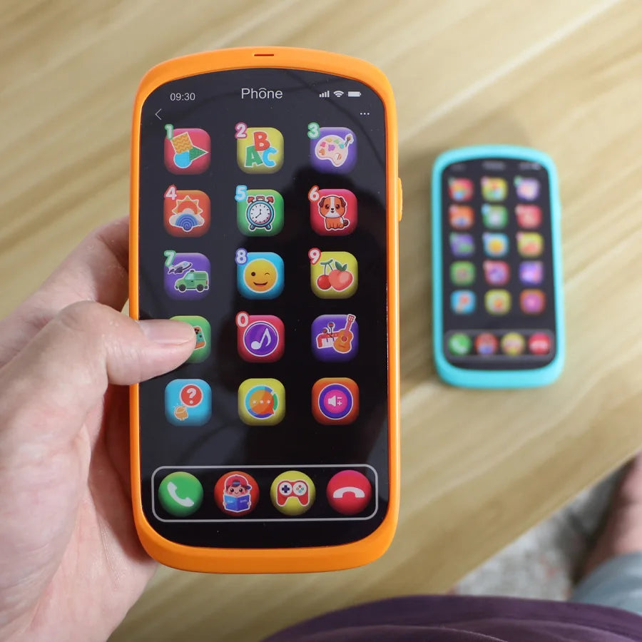 Kinder-Touchscreen Speelgoedtelefoon - Educatieve Leersmartphone met Licht & Muziek, Leerzame Spelletjes voor Peuters & Kleuters