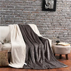 Dubbelzijdige Flanel & Fleece Plaid – Zachte Warme Deken voor Bed en Bank, 12 Kleuren, 5 Maten
