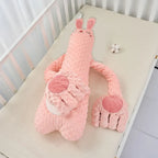 Baby kalmeringskussen met afstandsbediening - Elektrische slaappop voor pasgeborenen & ritmische klophand Roze konijn