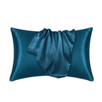 100% Mulberry Zijde Kussensloop – Zacht voor Haar & Huid Pauwblauw 50 x 75 cm