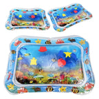 Opblaasbare Baby Buikligging-Watermat - Sensorische Speelmat & Educatief Tummy Time Speelgoed met Drijvende Zeediertjes voor Baby's