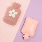 Kruik met Afneembare Zachte Hoes 1 Liter – Wasbare Pluche Warmwaterkruik, Blauw, Groen of Roze