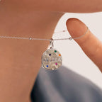 Bersh | Moederdag MAMA Ketting Cadeau - Onregelmatige Ronde Beschermhanger van Waterdicht Roestvrij Staal, Fijn Mama-Sieraad Cadeau voor Vrouwen Abuela - Variant 2