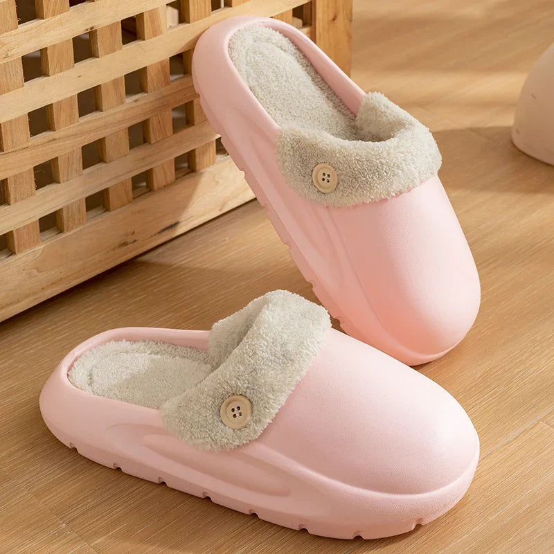Zahara | Waterdichte Winter Pluche Pantoffels voor Dames & Heren - Warme Thermo-Huisschoenen met Afneembare Fleecevoering & Antislip Rubberen Zool