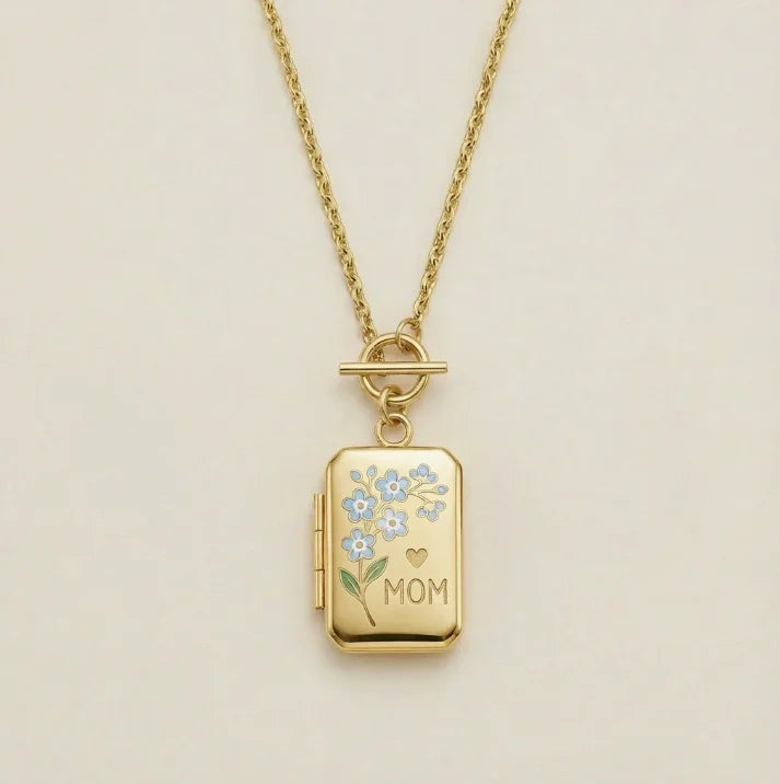 Bersh | Moederdag MAMA Ketting Cadeau - Onregelmatige Ronde Beschermhanger van Waterdicht Roestvrij Staal, Fijn Mama-Sieraad Cadeau voor Vrouwen Mom - Variant 4