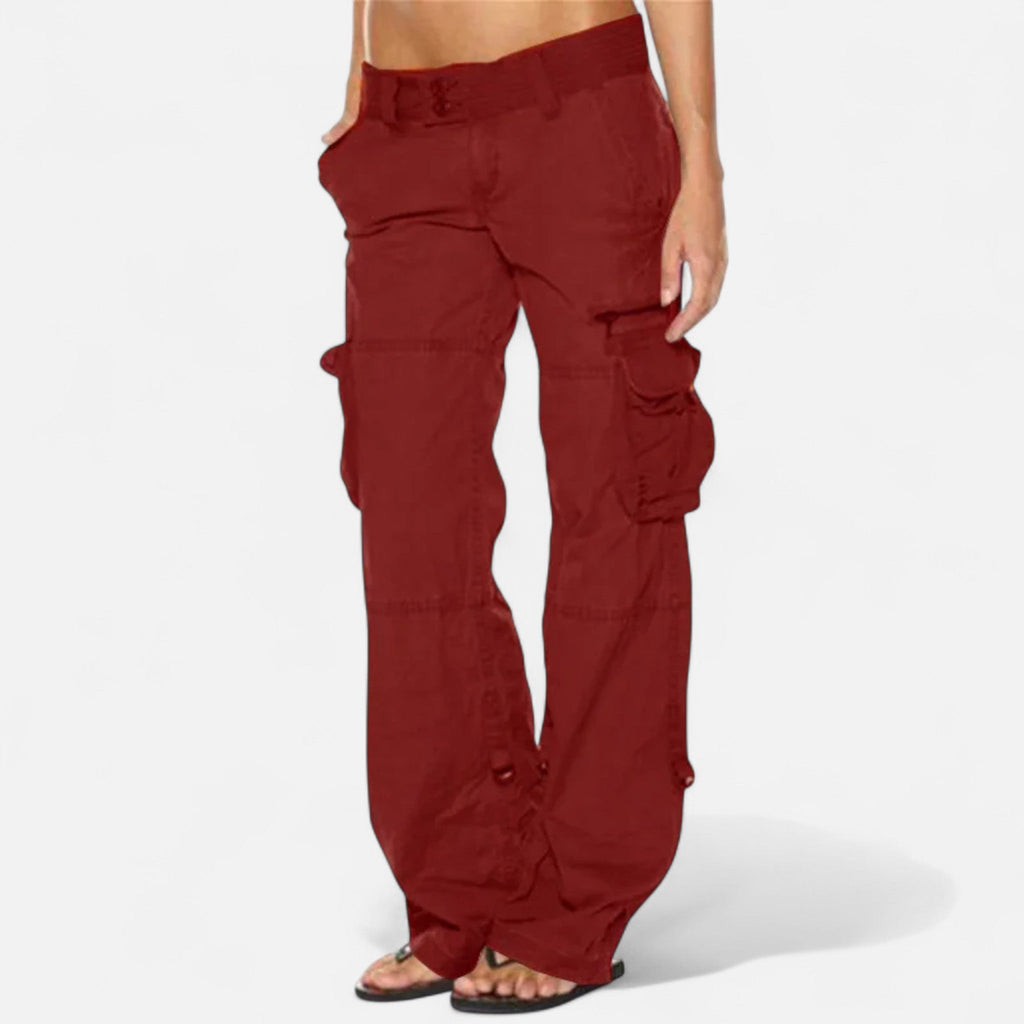 Éden | Elegante en Comfortabele Cargobroek Bordeaux