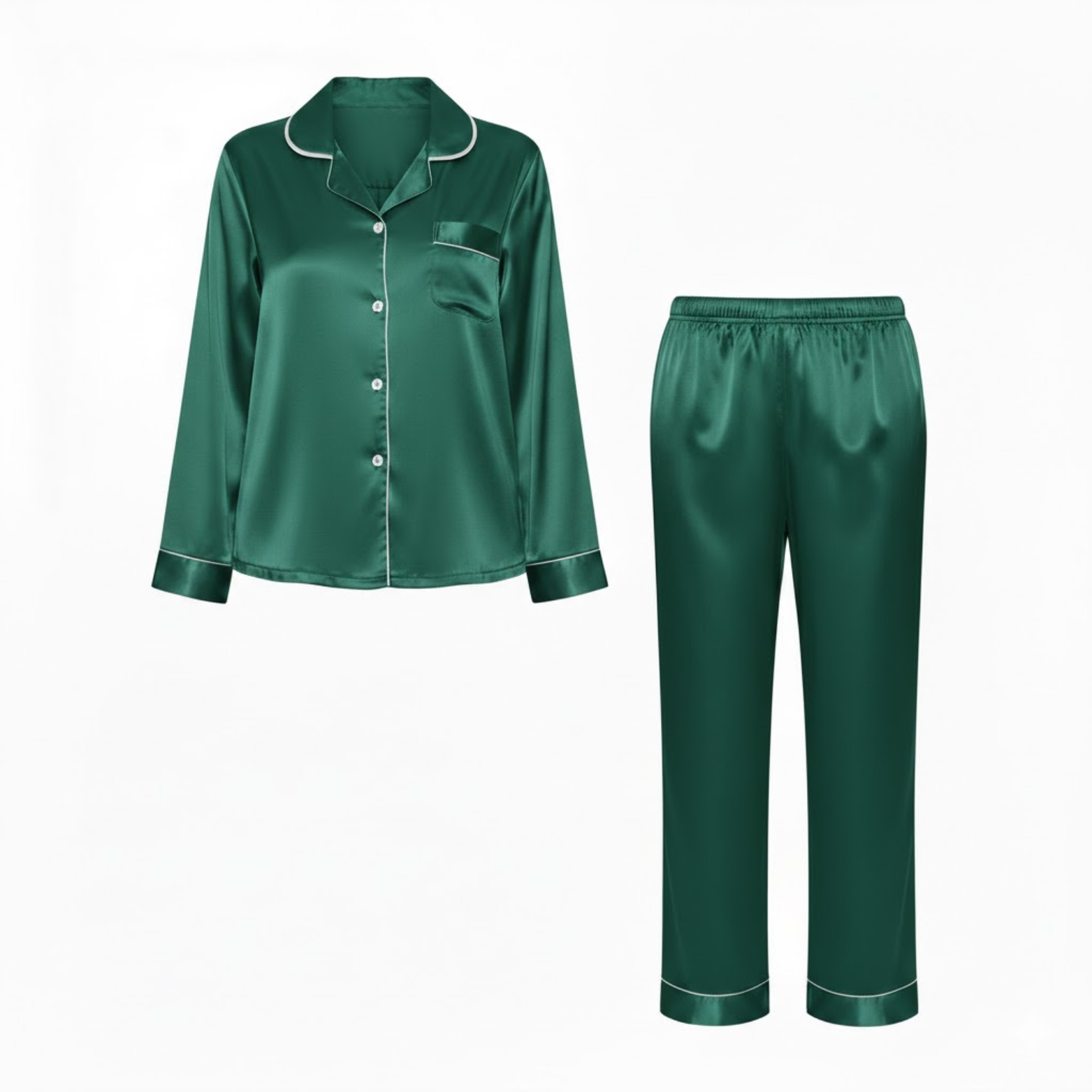 Zariyah | Pyjamaset Dames - Satijn Groen