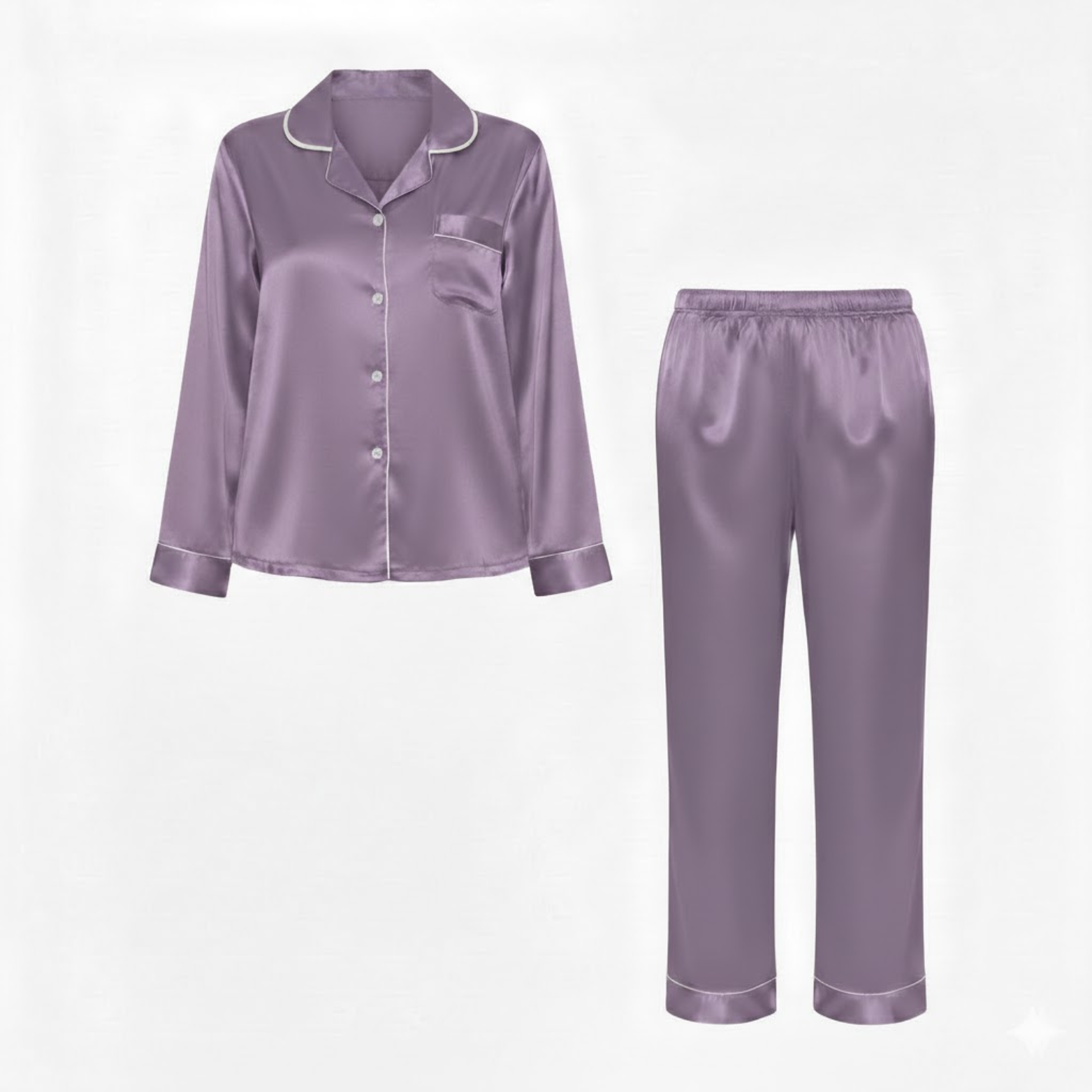 Zariyah | Pyjamaset Dames - Satijn Lichtpaars