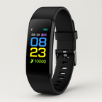 Smartwatch voor Senioren met Hartslagmeter en Stappenteller | Waterafstotend | Oplaadbaar via USB Zwart