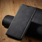 Magnetische Lederen Telefoonhoes voor Samsung – Stijlvolle Bescherming met Flip-Cover en Kaarthouder