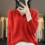Solis | Dames Gebreid Vest met Knoopsluiting - Klassieke Cardigan met V-Hals en Knopen - Warme Pullover Jas