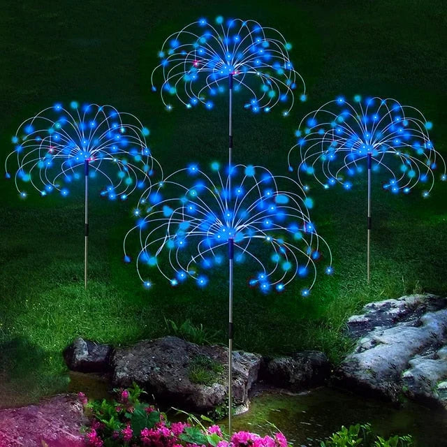 Sfeerverlichting op zonne-energie met LED-lampen voor tuinpaden en buitendecoratie. 2