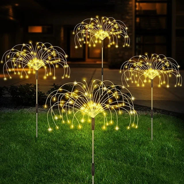 Sfeerverlichting op zonne-energie met LED-lampen voor tuinpaden en buitendecoratie. 5