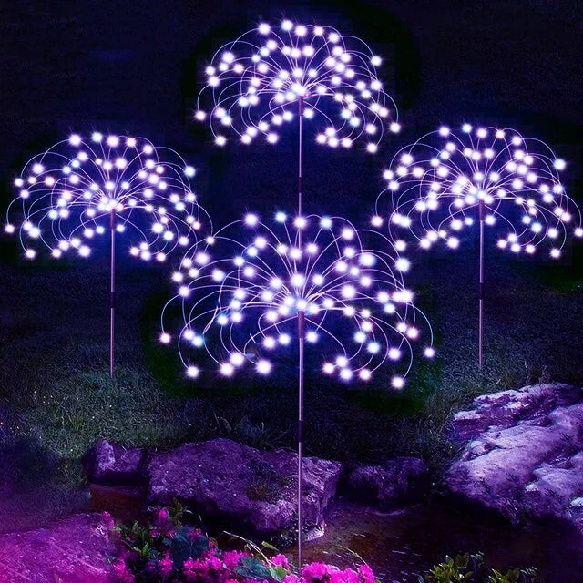Sfeerverlichting op zonne-energie met LED-lampen voor tuinpaden en buitendecoratie. 6