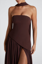 Sophie | Dames Maxi Jurk - Hoge Split, Asymmetrische Taille