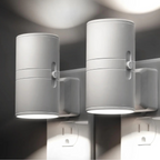 NightLuxe Bauhaus-design Nachtlampje – Dimbaar LED Stopcontact Nachtlampje met Schemersensor, Warmwit 3000K, voor Gang & Slaapkamer