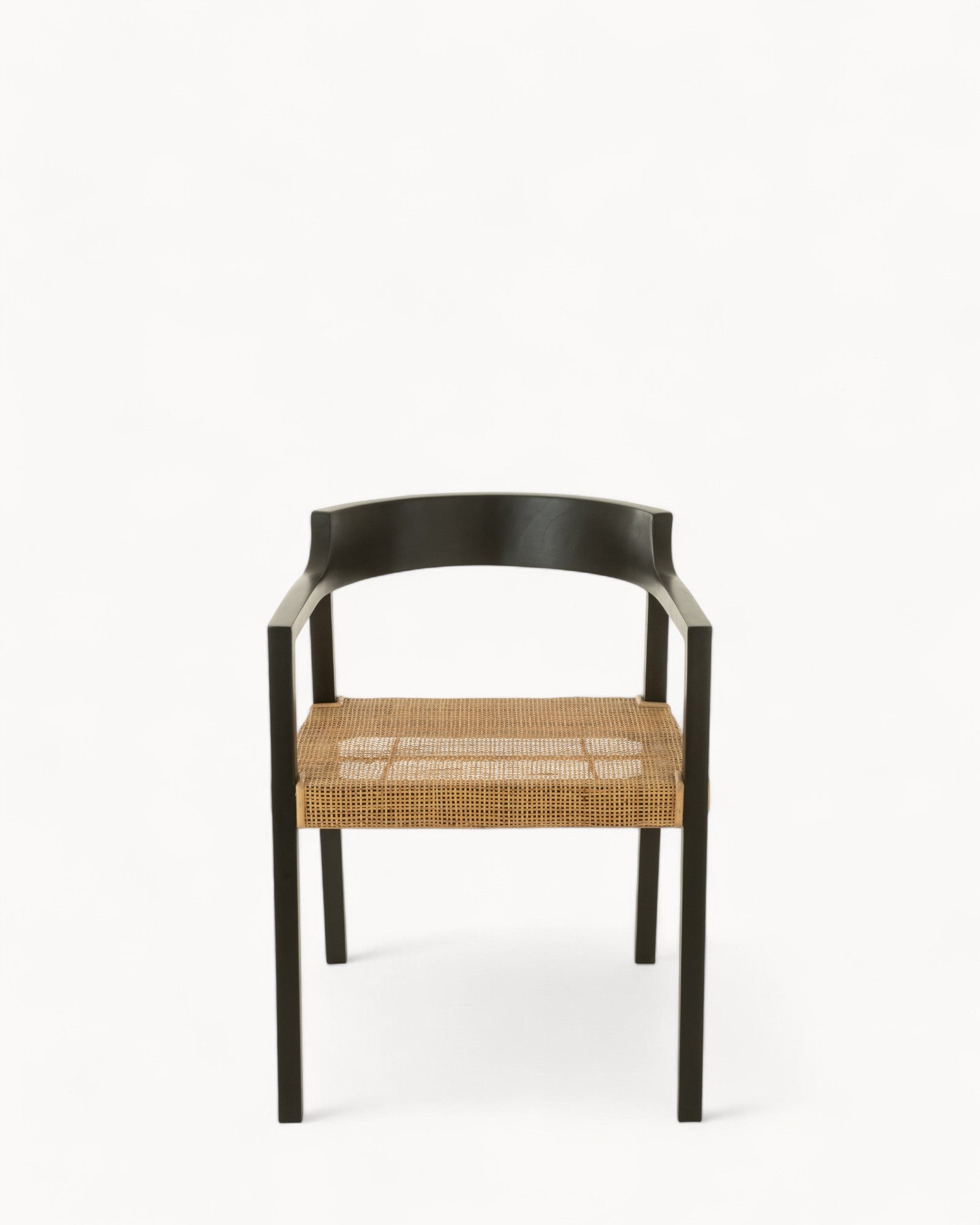 Teak Eetkamerstoel Emma - Zwartbruin, Comfortabel, Minimalistisch Ontwerp, 55x71cm, Geschikt voor Eetkamer en Woonkamer 1