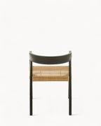 Teak Eetkamerstoel Emma - Zwartbruin, Comfortabel, Minimalistisch Ontwerp, 55x71cm, Geschikt voor Eetkamer en Woonkamer 3