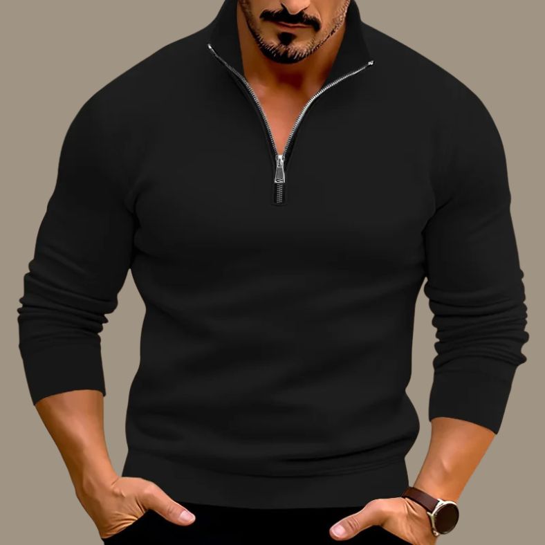 Trui Heren Ritsdetail Comfortabel Casual Design 3XL