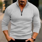 Trui Heren Ritsdetail Comfortabel Casual Design