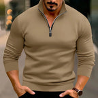 Trui Heren Ritsdetail Comfortabel Casual Design
