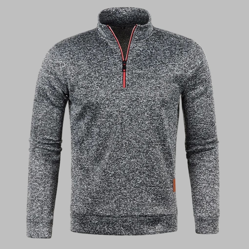 Trui Heren Zip-Up Donkergrijs