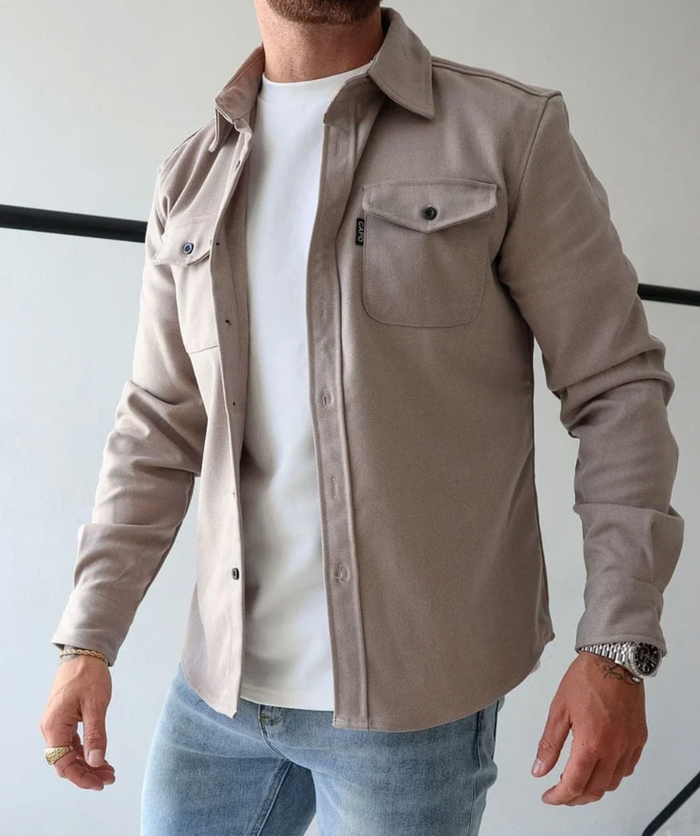Nisyros | Stijlvol Heren Overshirt met Praktische Borstzakken - Casual Overhemdjack en Stevig Shacket met Knoopsluiting