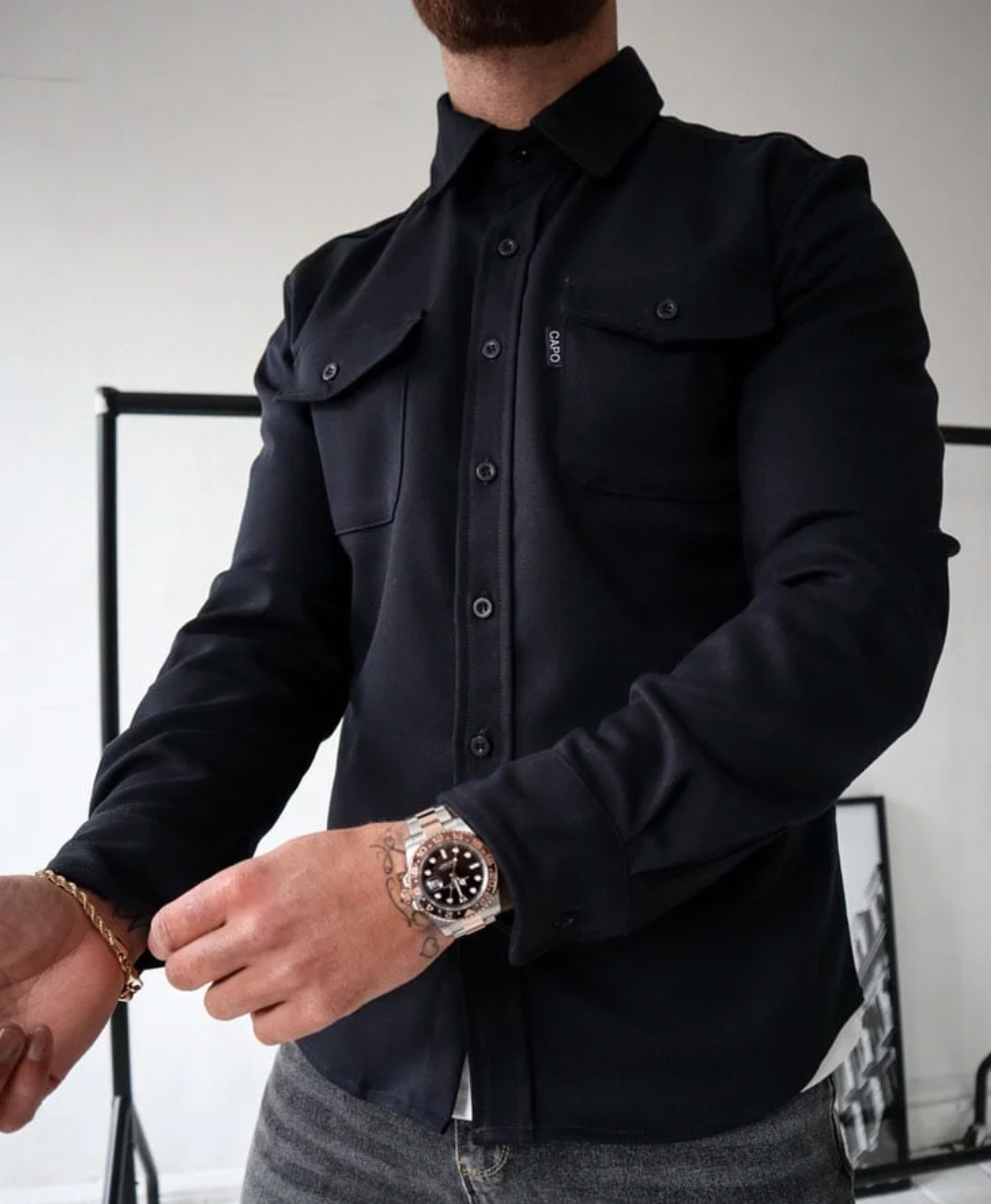 Nisyros | Stijlvol Heren Overshirt met Praktische Borstzakken - Casual Overhemdjack en Stevig Shacket met Knoopsluiting