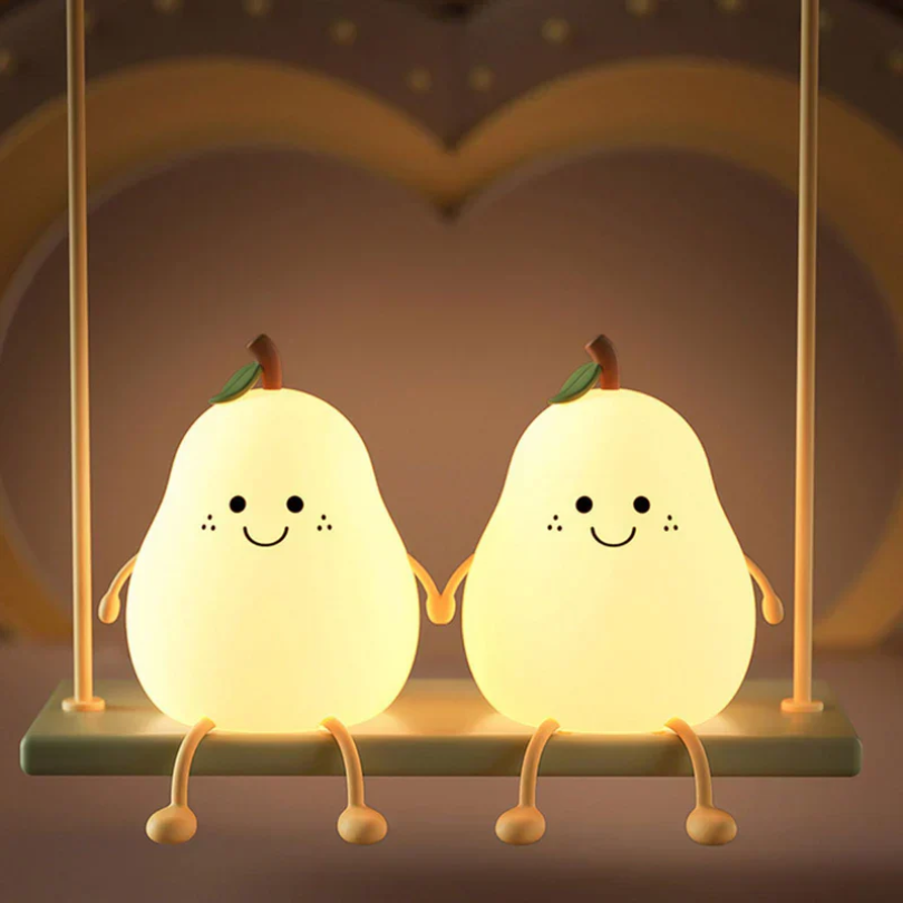HappyPear | Nachtlampje Kind - Siliconen Peertje USB Dimbaar