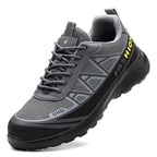 Brede Veiligheidsschoenen voor Heren – S3 Werkschoenen met Extra Brede Stalen Neus, Waterafstotend, Antislip – MaxGuard S3 Grijs zwart