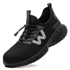Brede Veiligheidsschoenen voor Heren – S3 Werkschoenen met Extra Brede Stalen Neus, Waterafstotend, Antislip – MaxGuard S3 Zwart