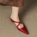 Velo | Dames Muiltjes - Echt Leer, Verhoogde Hak 3-5 cm, Chique Design