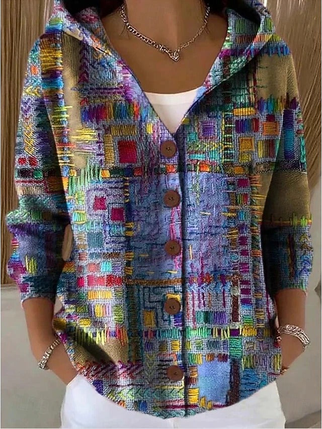 Vera | Dames Cardigan - Zachte Ademende Stof, Elegante Pasvorm Paars