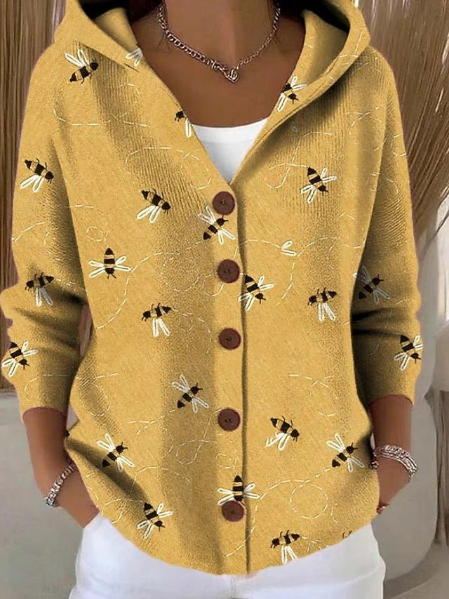 Vera | Dames Cardigan - Zachte Ademende Stof, Elegante Pasvorm Geel