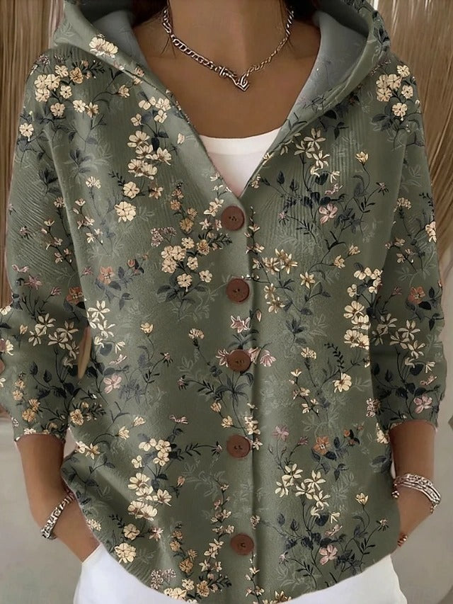 Vera | Dames Cardigan - Zachte Ademende Stof, Elegante Pasvorm Donkergroen