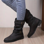 Enkellaarsjes Dames Vintage Western Zwart