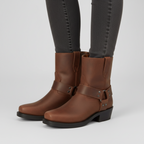 Westernlaarzen Dames Vintage Gesp Enkelhoog