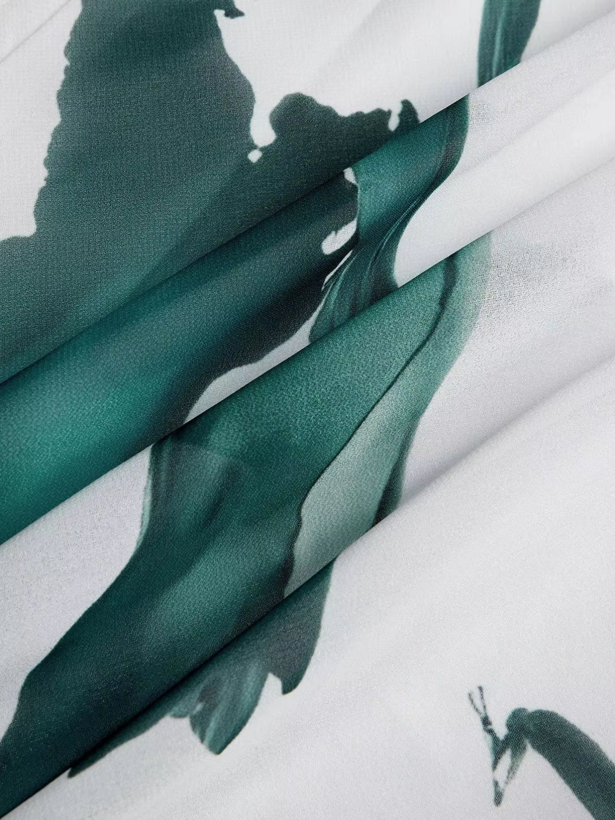 Wina | Dames Maxi Jurk - Lichtgewicht Aquarelprint, V-Halslijn