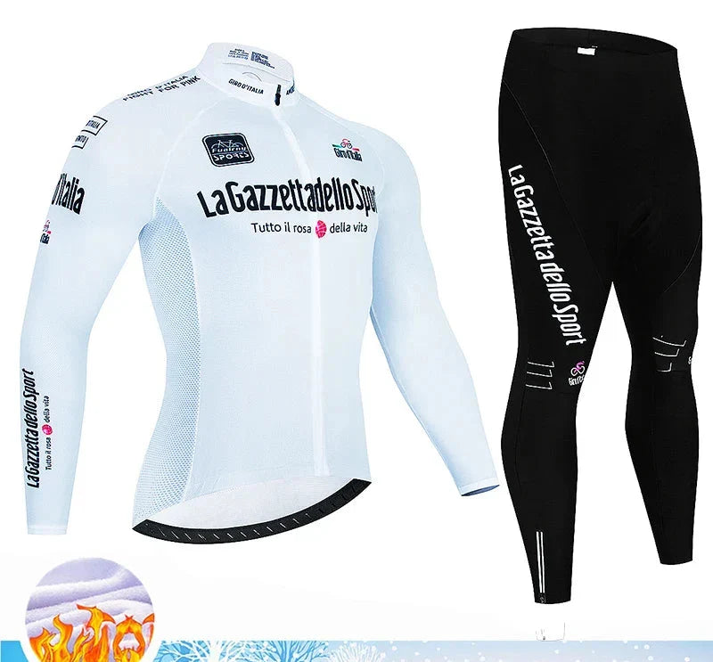 Calico | Winter Wielerset Heren Thermo | 20D Gelzadelpad, Ademend Wijnrood M