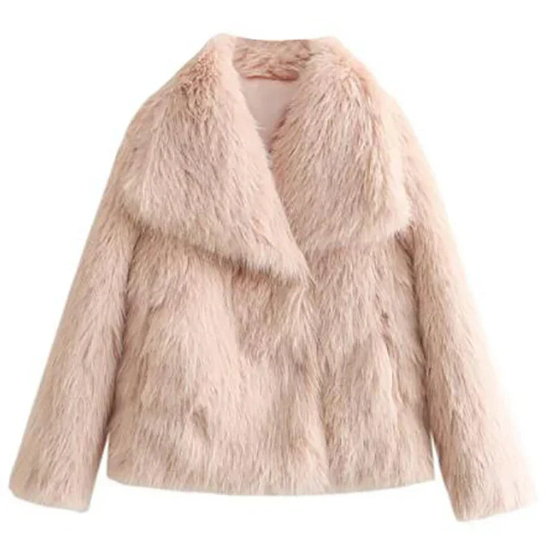 Inspire | Warm en Zacht Dames Kunstbont Winterjack - Korte Fluffy Faux Fur Jas met Kraag en Ritssluiting