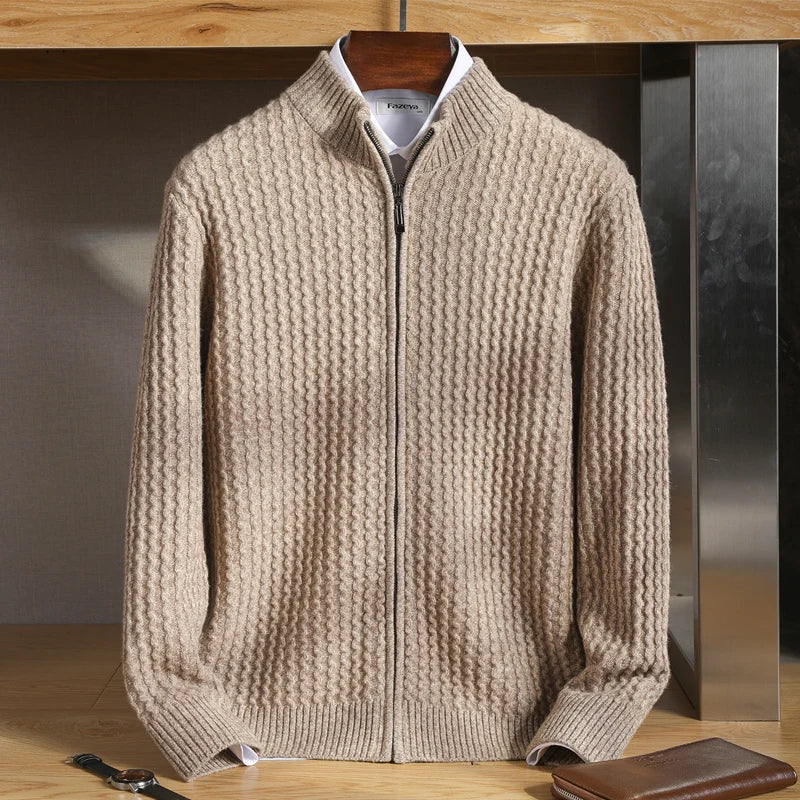 Vest Heren Rits Comfortabel Beige