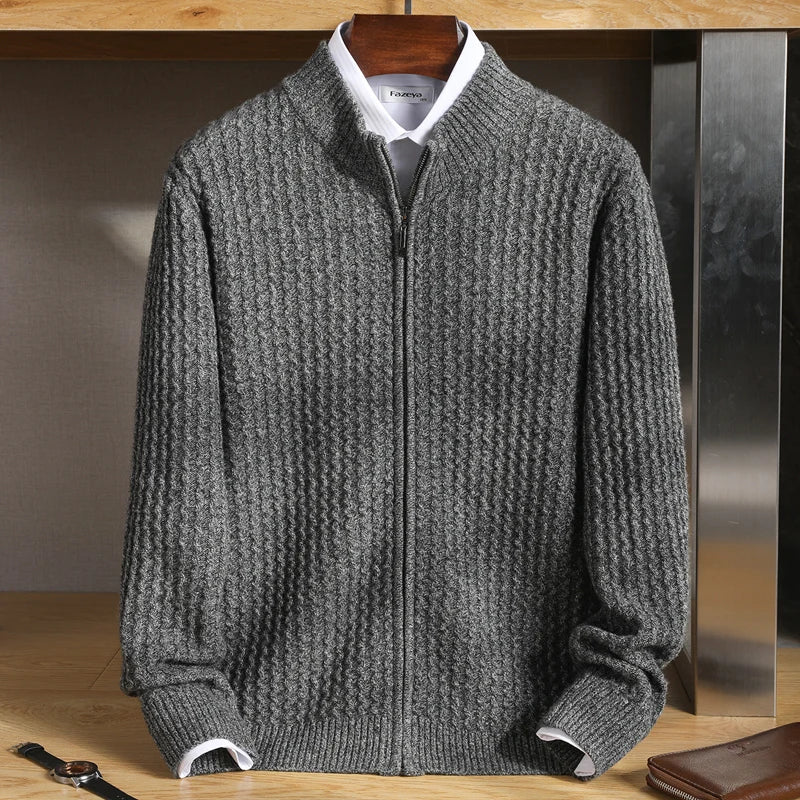 Vest Heren Rits Comfortabel Donkergrijs