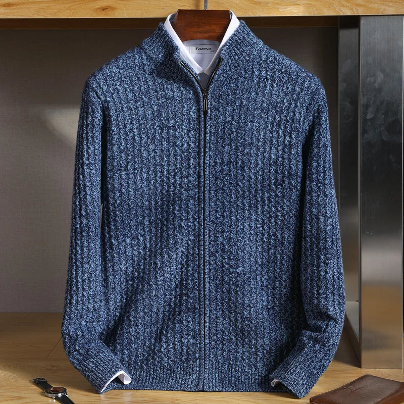 Vest Heren Rits Comfortabel Blauw