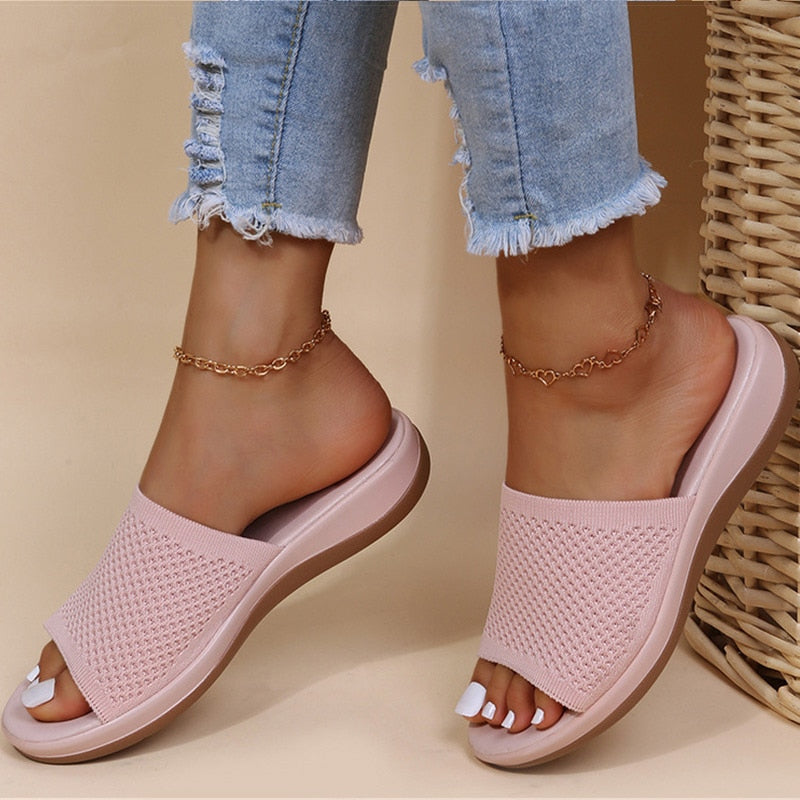 Zara | Dames Slippers - Ademend Orthopedisch Ontwerp, Casual Comfort Lichtroze